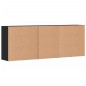 vidaXL Aparadores 3 uds madera contrachapada negro vidaXL Aparadores 3 uds madera contrachapada negro