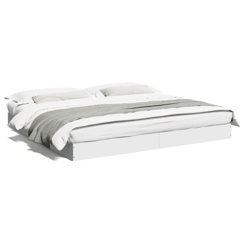 vidaXL Estructura de cama madera de ingeniería blanca 180x200 cm