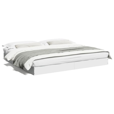 vidaXL Estructura de cama madera de ingeniería blanca 180x200 cm