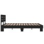 vidaXL Estructura de cama madera de ingeniería y metal negro 120x200cm vidaXL Estructura de cama madera de ingeniería y metal negro 120x200cm