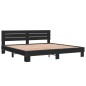 vidaXL Estructura de cama madera de ingeniería y metal negro 200x200cm vidaXL Estructura de cama madera de ingeniería y metal negro 200x200cm