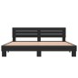 vidaXL Estructura de cama madera de ingeniería y metal negro 200x200cm vidaXL Estructura de cama madera de ingeniería y metal negro 200x200cm