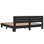 vidaXL Estructura de cama madera de ingeniería y metal negro 200x200cm vidaXL Estructura de cama madera de ingeniería y metal negro 200x200cm