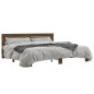 vidaXL Estructura cama madera ingeniería metal marrón roble 200x200 cm vidaXL Estructura cama madera ingeniería metal marrón roble 200x200 cm