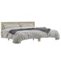 vidaXL Estructura cama madera ingeniería metal roble Sonoma 180x200 cm vidaXL Estructura cama madera ingeniería metal roble Sonoma 180x200 cm