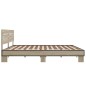 vidaXL Estructura cama madera ingeniería metal roble Sonoma 180x200 cm vidaXL Estructura cama madera ingeniería metal roble Sonoma 180x200 cm