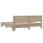 vidaXL Estructura cama madera ingeniería metal roble Sonoma 180x200 cm vidaXL Estructura cama madera ingeniería metal roble Sonoma 180x200 cm