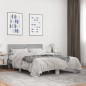 vidaXL Estructura cama madera ingeniería metal gris Sonoma 140x200 cm vidaXL Estructura cama madera ingeniería metal gris Sonoma 140x200 cm