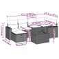 vidaXL Set de sofás de jardín 7 pzas con cojines ratán sintético negro vidaXL Set de sofás de jardín 7 pzas con cojines ratán sintético negro