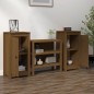 vidaXL Aparadores 2 uds madera maciza de pino marrón miel 40x35x80 cm vidaXL Aparadores 2 uds madera maciza de pino marrón miel 40x35x80 cm
