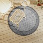 vidaXL Alfombra de exterior PP gris Ø120 cm vidaXL Alfombra de exterior PP gris Ø120 cm