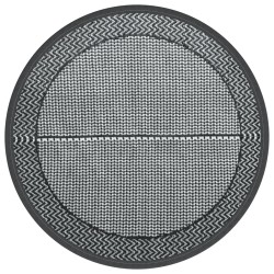 vidaXL Alfombra de exterior PP gris Ø120 cm