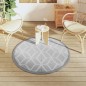 vidaXL Alfombra de exterior PP gris Ø120 cm vidaXL Alfombra de exterior PP gris Ø120 cm