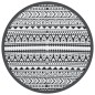 vidaXL Alfombra de exterior PP negro Ø120 cm vidaXL Alfombra de exterior PP negro Ø120 cm