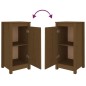vidaXL Aparadores 2 uds madera maciza de pino marrón miel 40x35x80 cm vidaXL Aparadores 2 uds madera maciza de pino marrón miel 40x35x80 cm