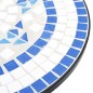 vidaXL Mesa de bistró de mosaico cerámica azul y blanco Ø50x70 cm vidaXL Mesa de bistró de mosaico cerámica azul y blanco Ø50x70 cm