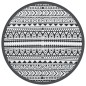 vidaXL Alfombra de exterior PP negro Ø200 cm vidaXL Alfombra de exterior PP negro Ø200 cm