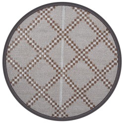 vidaXL Alfombra de exterior PP marrón Ø160 cm