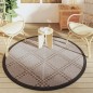 vidaXL Alfombra de exterior PP marrón Ø160 cm vidaXL Alfombra de exterior PP marrón Ø160 cm