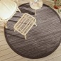vidaXL Alfombra de exterior PP marrón Ø160 cm vidaXL Alfombra de exterior PP marrón Ø160 cm