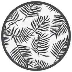 vidaXL Alfombra de exterior PP blanco y negro Ø200 cm