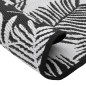 vidaXL Alfombra de exterior PP blanco y negro Ø200 cm vidaXL Alfombra de exterior PP blanco y negro Ø200 cm