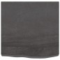 vidaXL Encimera baño madera maciza tratada gris oscuro 60x60x(2-6) cm