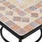 vidaXL Mesa de bistró de mosaico cerámica terracota 60x60x74 cm