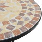 vidaXL Mesa bistró de mosaico cerámica terracota y blanco Ø50x70 cm vidaXL Mesa bistró de mosaico cerámica terracota y blanco Ø50x70 cm