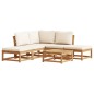 vidaXL Juego de muebles jardín 6 pzas con cojines madera maciza acacia vidaXL Juego de muebles jardín 6 pzas con cojines madera maciza acacia