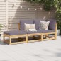 vidaXL Set de muebles para jardín 3 piezas con cojines madera acacia vidaXL Set de muebles para jardín 3 piezas con cojines madera acacia