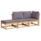 vidaXL Set de muebles para jardín 3 piezas con cojines madera acacia vidaXL Set de muebles para jardín 3 piezas con cojines madera acacia