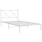 vidaXL Estructura de cama de metal con cabecero blanco 100x190 cm