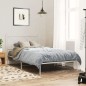 vidaXL Estructura de cama de metal con cabecero blanco 100x190 cm