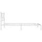 vidaXL Estructura de cama de metal con cabecero blanco 100x190 cm