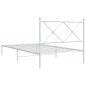 vidaXL Estructura de cama de metal con cabecero blanco 100x190 cm
