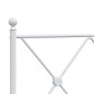 vidaXL Estructura de cama de metal con cabecero blanco 100x190 cm