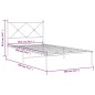 vidaXL Estructura de cama de metal con cabecero blanco 100x190 cm