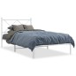 vidaXL Estructura de cama de metal con cabecero blanco 107x203 cm vidaXL Estructura de cama de metal con cabecero blanco 107x203 cm