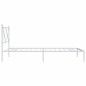 vidaXL Estructura de cama de metal con cabecero blanco 107x203 cm vidaXL Estructura de cama de metal con cabecero blanco 107x203 cm