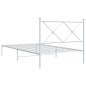 vidaXL Estructura de cama de metal con cabecero blanco 107x203 cm vidaXL Estructura de cama de metal con cabecero blanco 107x203 cm