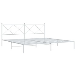 vidaXL Estructura de cama con cabecero metal blanca 200x200 cm