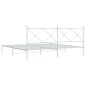 vidaXL Estructura de cama con cabecero metal blanca 200x200 cm vidaXL Estructura de cama con cabecero metal blanca 200x200 cm