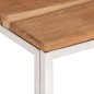vidaXL Mesa de centro acero inoxidable y madera maciza acacia plateado vidaXL Mesa de centro acero inoxidable y madera maciza acacia plateado