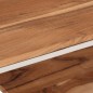 vidaXL Mesa de centro acero inoxidable y madera maciza acacia plateado vidaXL Mesa de centro acero inoxidable y madera maciza acacia plateado