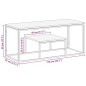 vidaXL Mesa de centro acero inoxidable y madera maciza acacia plateado vidaXL Mesa de centro acero inoxidable y madera maciza acacia plateado