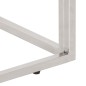 vidaXL Mesa de centro acero inoxidable madera maciza traviesa plateado vidaXL Mesa de centro acero inoxidable madera maciza traviesa plateado
