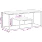 vidaXL Mesa de centro acero inoxidable madera maciza traviesa plateado vidaXL Mesa de centro acero inoxidable madera maciza traviesa plateado