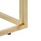 vidaXL Mesa consola acero inoxidable madera maciza traviesa dorado vidaXL Mesa consola acero inoxidable madera maciza traviesa dorado