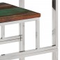 vidaXL Mesa consola acero inoxidable madera maciza reciclada plateada vidaXL Mesa consola acero inoxidable madera maciza reciclada plateada